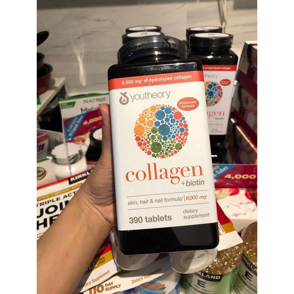 Youtheory Collagen Advanced Formula Type 1,2& 3/ 390 Tablets คอลลาเจน