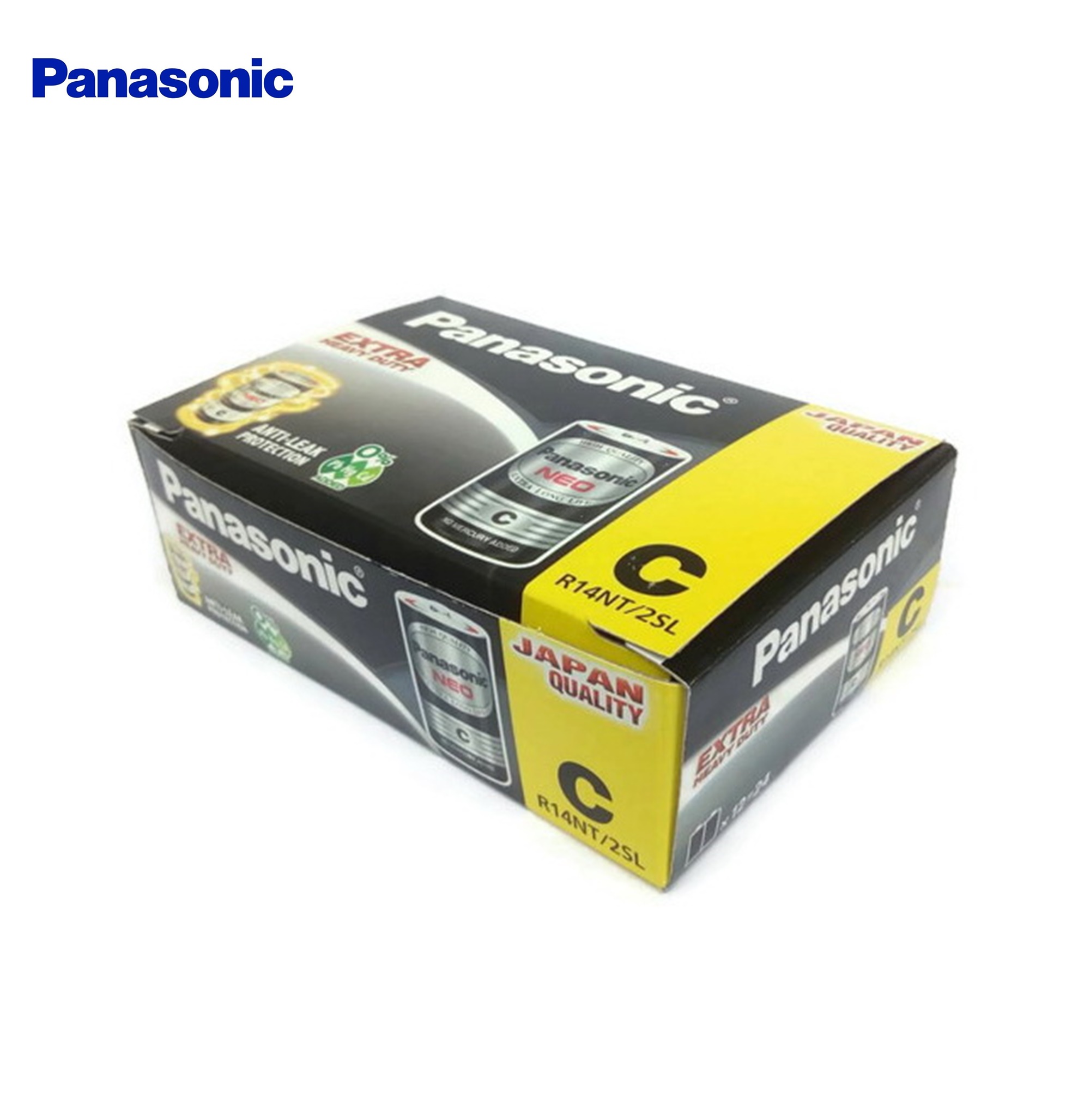 Panasonic Battery NEO ถ่านพานาโซนิค ขนาด C สีดำ รุ่น R14NT/2SL แพ็ค 2 ก้อน x 12 แพ็ค (24 ก้อน)
