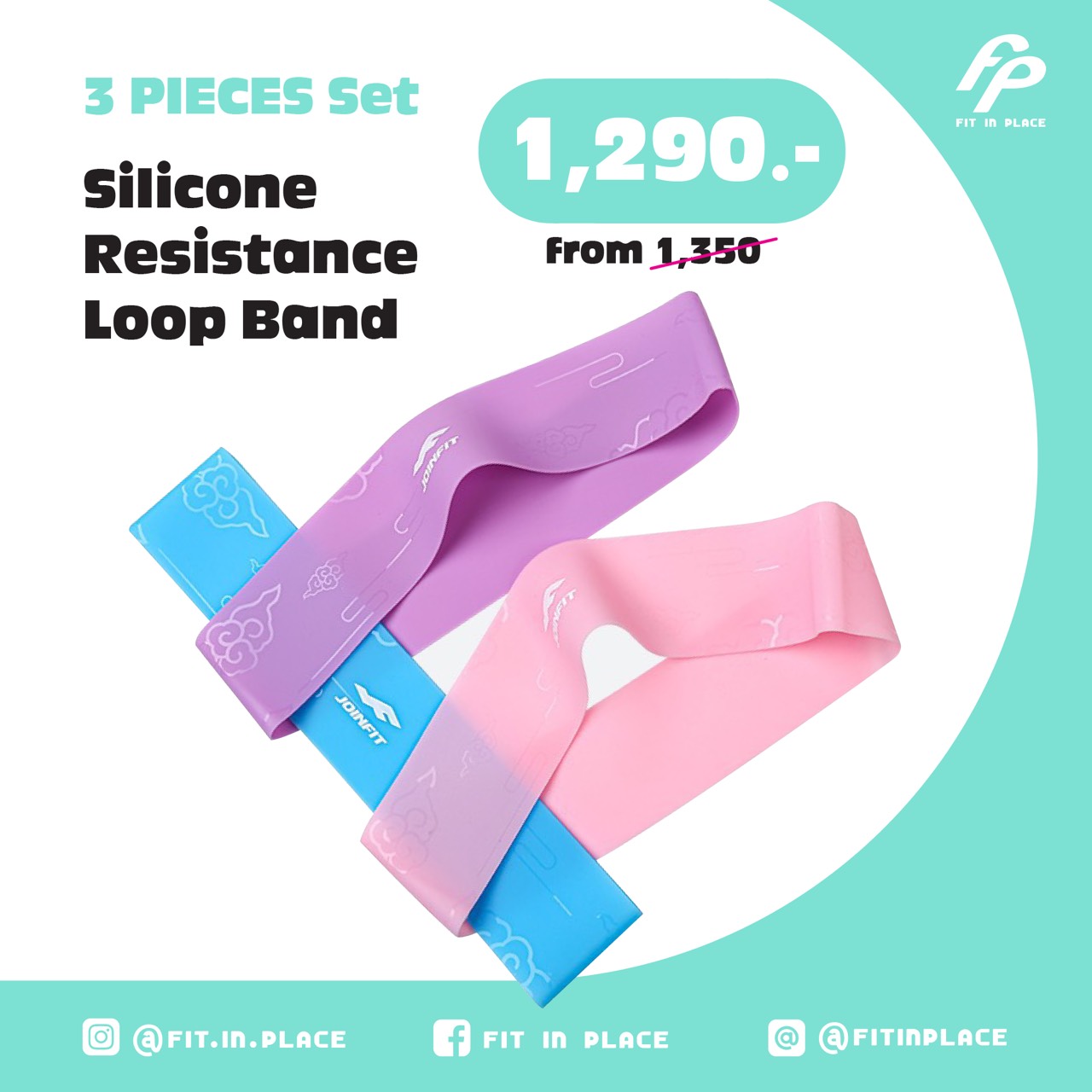 Fit in Place - Joinfit Silicone Resistance Loop Band (3Pieces Set)
