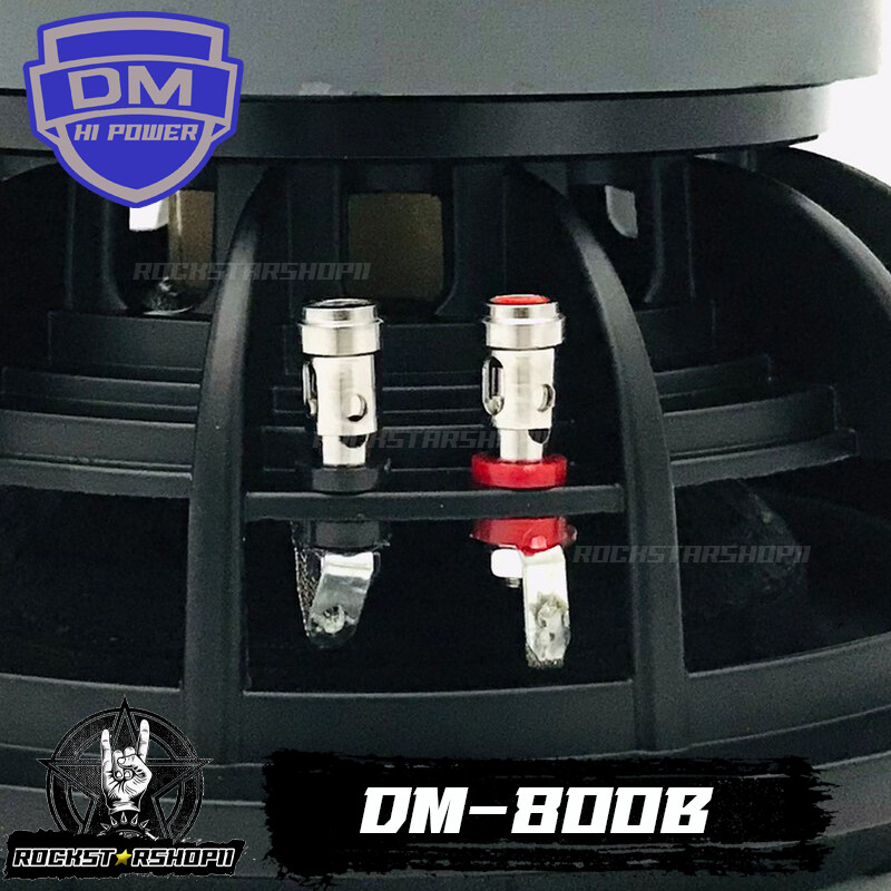 ดอกลำโพง ซับรถยนต์ Dm รุ่น Dm 800b 8 นิ้ว 800 W วอยซ์ คู่ แม่เหล็ก 2 ก้อน เหล็กหล่อแท้