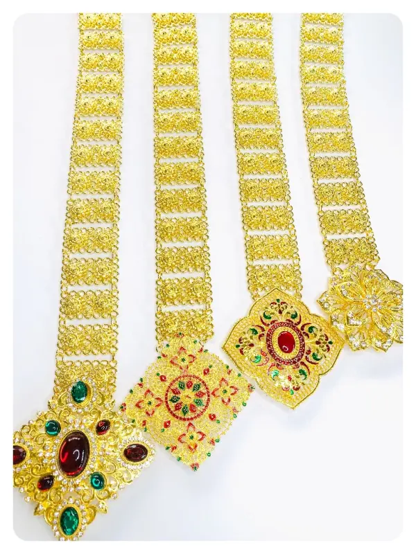 ภาพสินค้าVintage jewelry jewelry Thai Thai dress belt ladies belt color belt gold belt Gold Belt Roma s nego slimming Lahore จากร้าน Vintage jewelry บน Lazada ภาพที่ 6