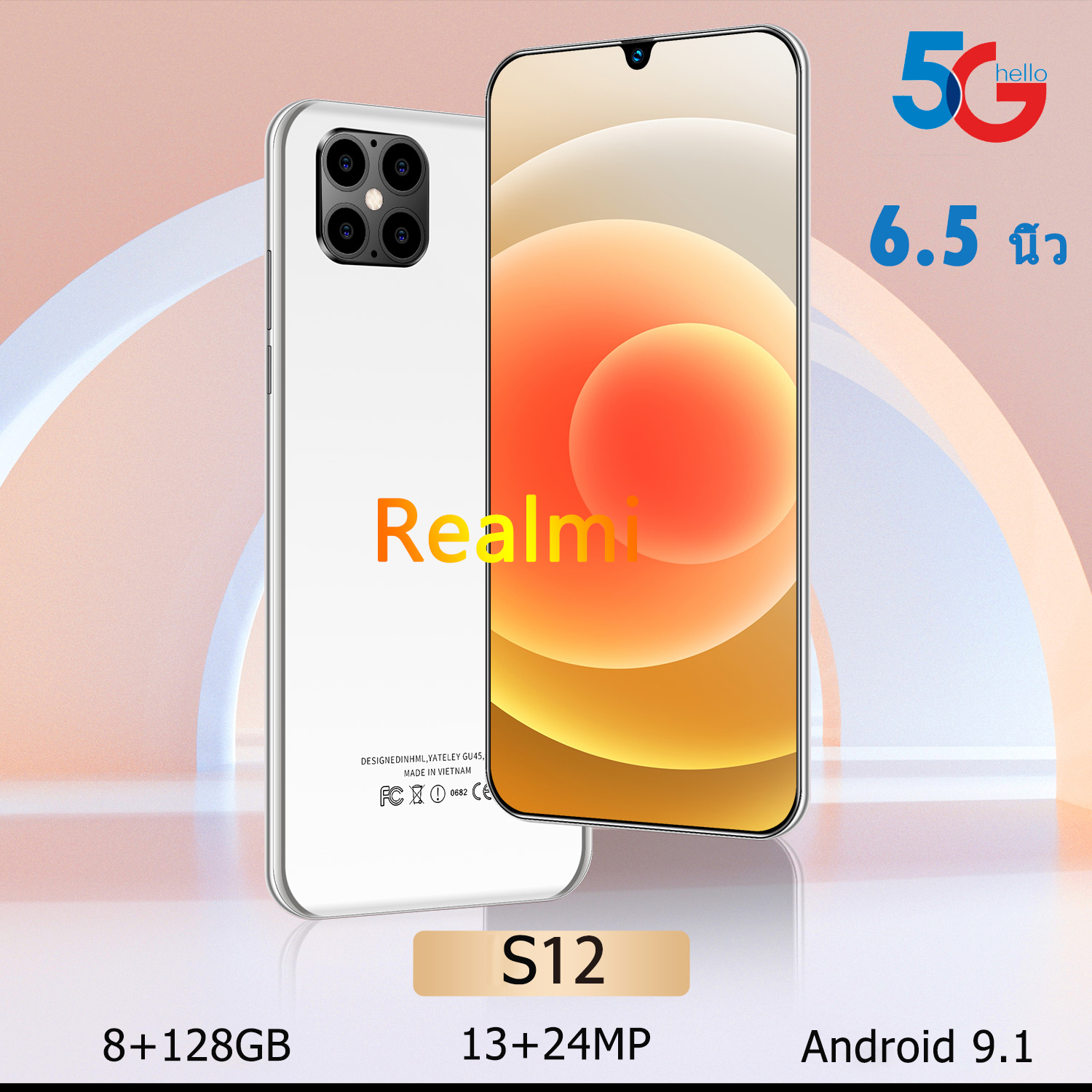 ศูนย์ไทย Realmi มือถือหน้าจอใหญ่ เครื่องศูนย์แท้ มือถือราคาถูก 5g smart phone 2021เครื่องใหม่ ประกันศูนย์ประเทศไทย 12 เดือน ระบบสแกนใบหน้า สมาร์ทโฟน มือถือราคาถูก ROM128gb smartphone มีการรับประกันจากผู้ขาย สมาร์ทโฟน ใช้แอพธนาคารได้