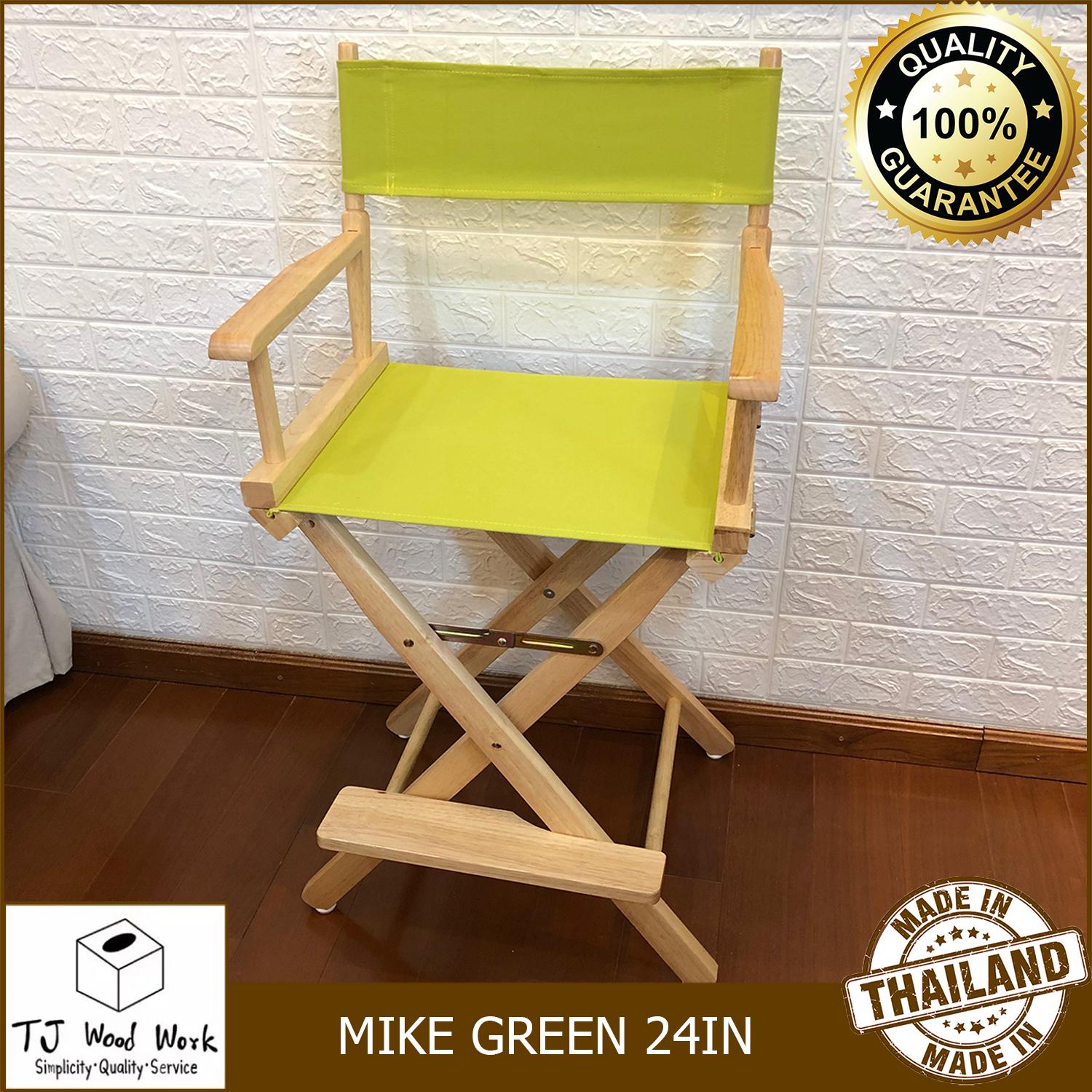 TJWW WOODEN DIRECTOR CHAIR MIKE GREEN 24 INCHES เก้าอี้ไม้ เก้าอี้ผ้าใบ
เก้าอี้ผู้กำกับ เก้าอี้พับได้ ผ้าใบสีส้ม