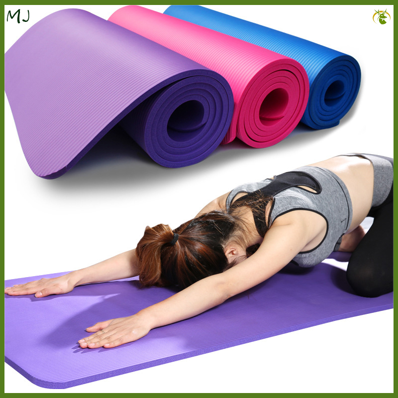 183X61CMเสื่อโยคะ หนา10MM YOGA MAT แถมฟรีถุงตาข่าย+สายรัด แผ่นรองโยคะ พรมโยคะ เบาะเล่นโยคะ เสื่อโยคะกันลื่น เสื่อโยคะหนา..สายรัดโยคะคุณภาพ..!!