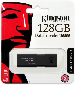 สินค้า (พร้อมส่ง) Kingston Flash Drive แฟลชไดร์ฟ USB 3.0 128GB รุ่น DT100G3/128GB by MP2002