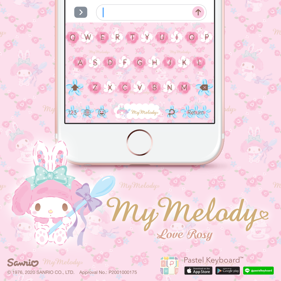My Melody Love Rosy Keyboard Theme⎮ Sanrio (E-Voucher) for Pastel Keyboard App