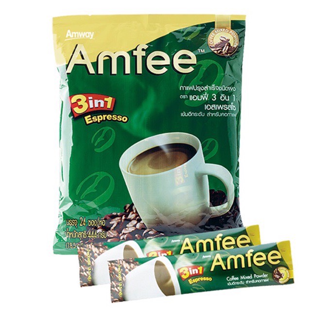 แอมฟี่ กาแฟปรุงสำเร็จชนิดผง 3 อิน 1 Amfee Coffee 3in1 มี 2 รสชาติให้ ...