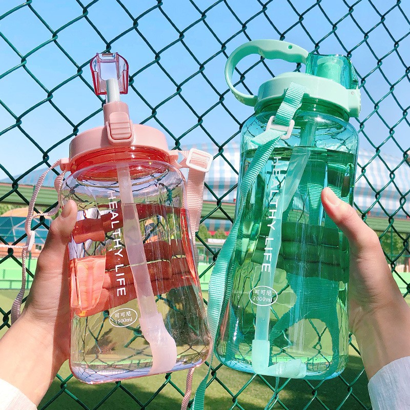 ลดราคาพิเศษ ❧✱ขวดน้ำ 1.5ลิตร/2ลิตร ขวดน้ำแกลลอน Water Bottle ราคาถูก โปรโมชั่นพิเศษ ขวดน้ำพลาสติกแบบพกพา ขวดน้ำ2ลิตร ขวดน้ำกันลืมดื่มน้ำ ขวดน้ำขนาดใหญ่ 2 liter