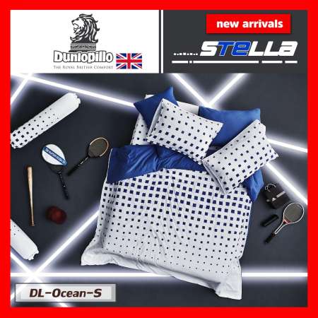 Dunlopillo ชุดผ้าปูที่นอน ขนาด 5 ฟุต 5 ชิ้น รุ่น Stella - DL-Ocean-S