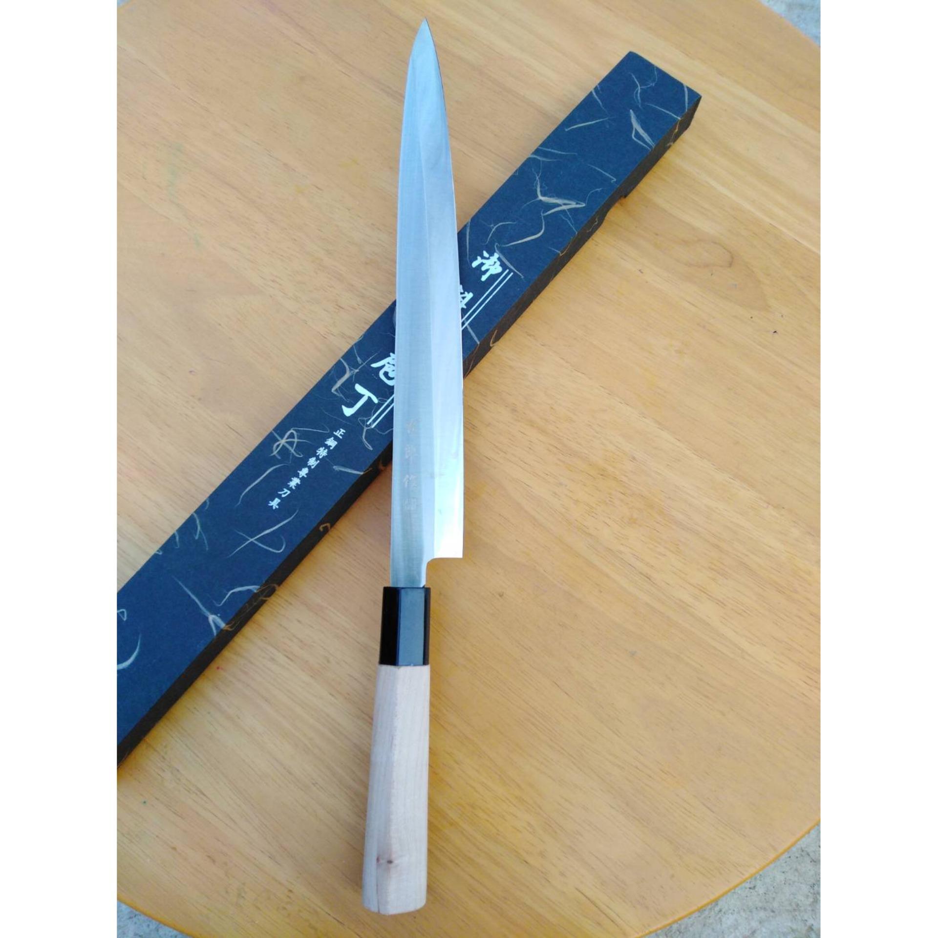 มีดเชฟญี่ปุ่น Yanagiba (sushi & sashimi knife) ใบมีดยาว 24 เซ็นติเมตร ด้ามจับไม้