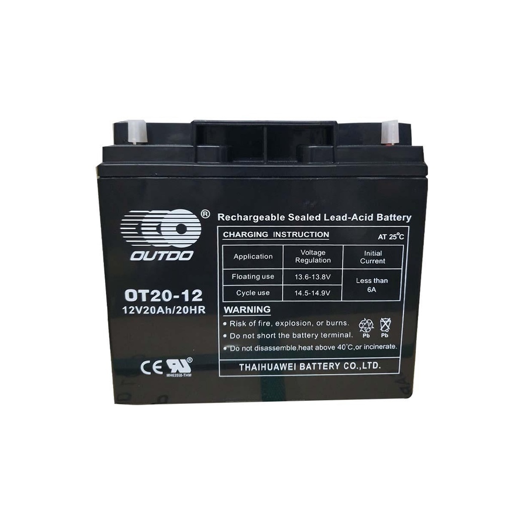 Outdo Battery 20Ah 12V แบตเตอรี่สำรองไฟ | Lazada.co.th
