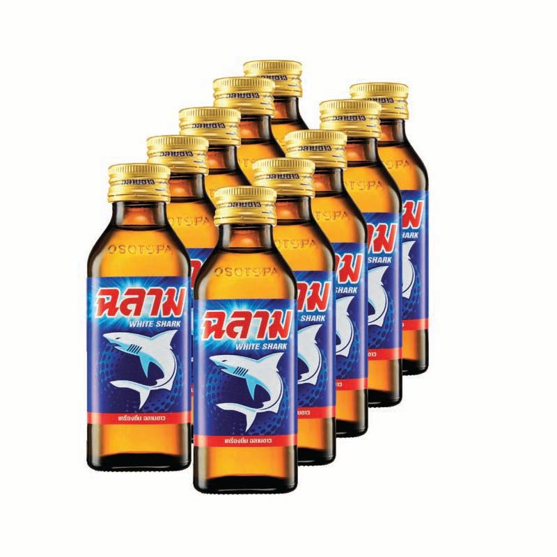 [พร้อมส่ง!!!] ฉลามขาว เครื่องดื่มบำรุงกำลัง 150 มล. แพ็ค 10 ขวดWhite