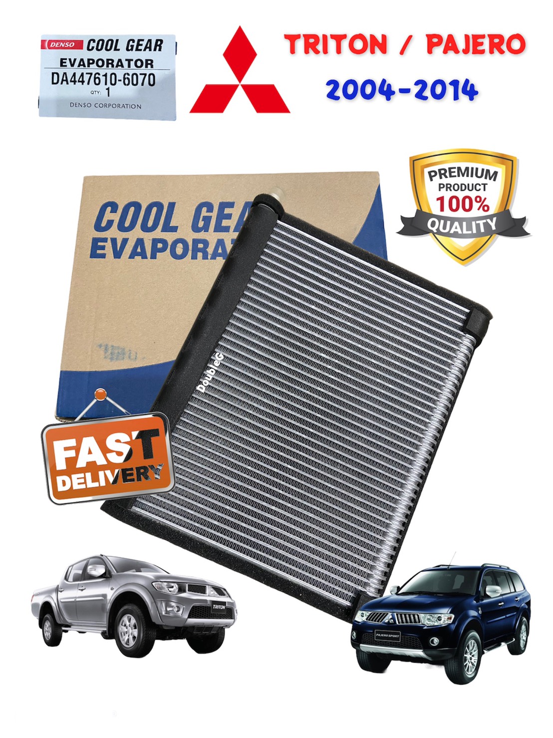 ตู้แอร์ TRITON ปี 2004-14 ของแท้ ( Denso Coolgear -6070 ) คอยล์เย็น TRITON ตู้แอร์ PAJERO คอยล์เย็น PAJERO ตู้แอร์ ไททัน ตู้แอร์ ปาเจโร่ Evaporator TRITON / PAJERO แผงแอร์ TRITON