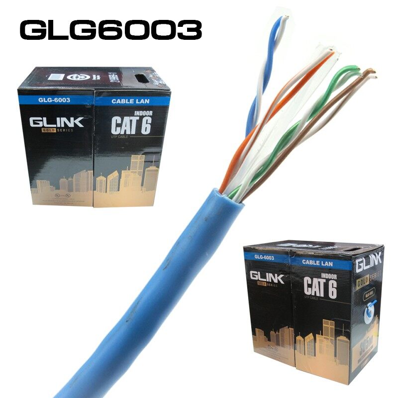 Glink Gold Series Cat6 Utp Cable (305m/box) สำหรับใช้ภายใน รุ่น Glg6003. 