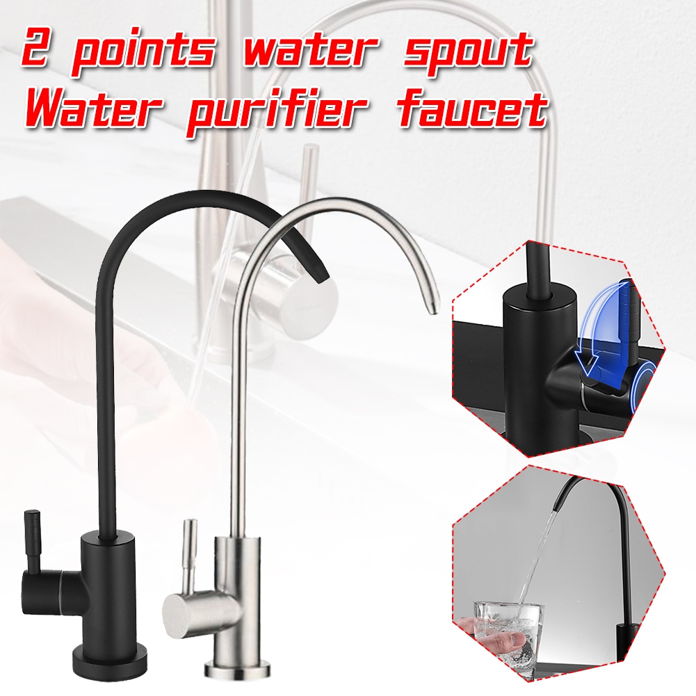 1/4 Purified Water Faucet Direct Drinking Tap For Kitchen Water Filter