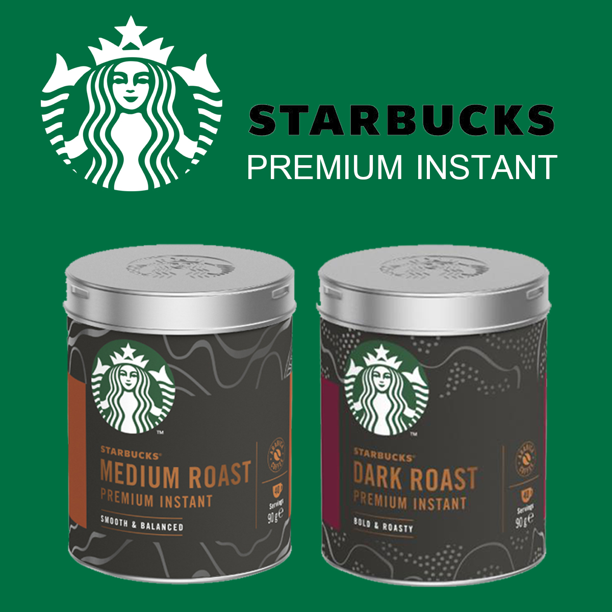 พร้อมส่ง? กาแฟสำเร็จรูป STARBUCKS MEDIUM ROAST PREMIUM INSTANT COFFEE