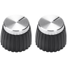 20Pcs Guitar AMP Amplifier Push on Fit Knobs Aluminum Cap Top Fits 6Mm Diameter Pots for Marshall Amplifiers