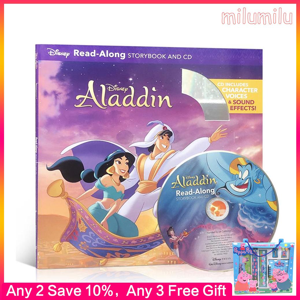 Original หนังสือภาษาอังกฤษ Aladdin อ่าน Storybook และ CD 3-8 ปีเด็กของเล่นเพื่อการศึกษา