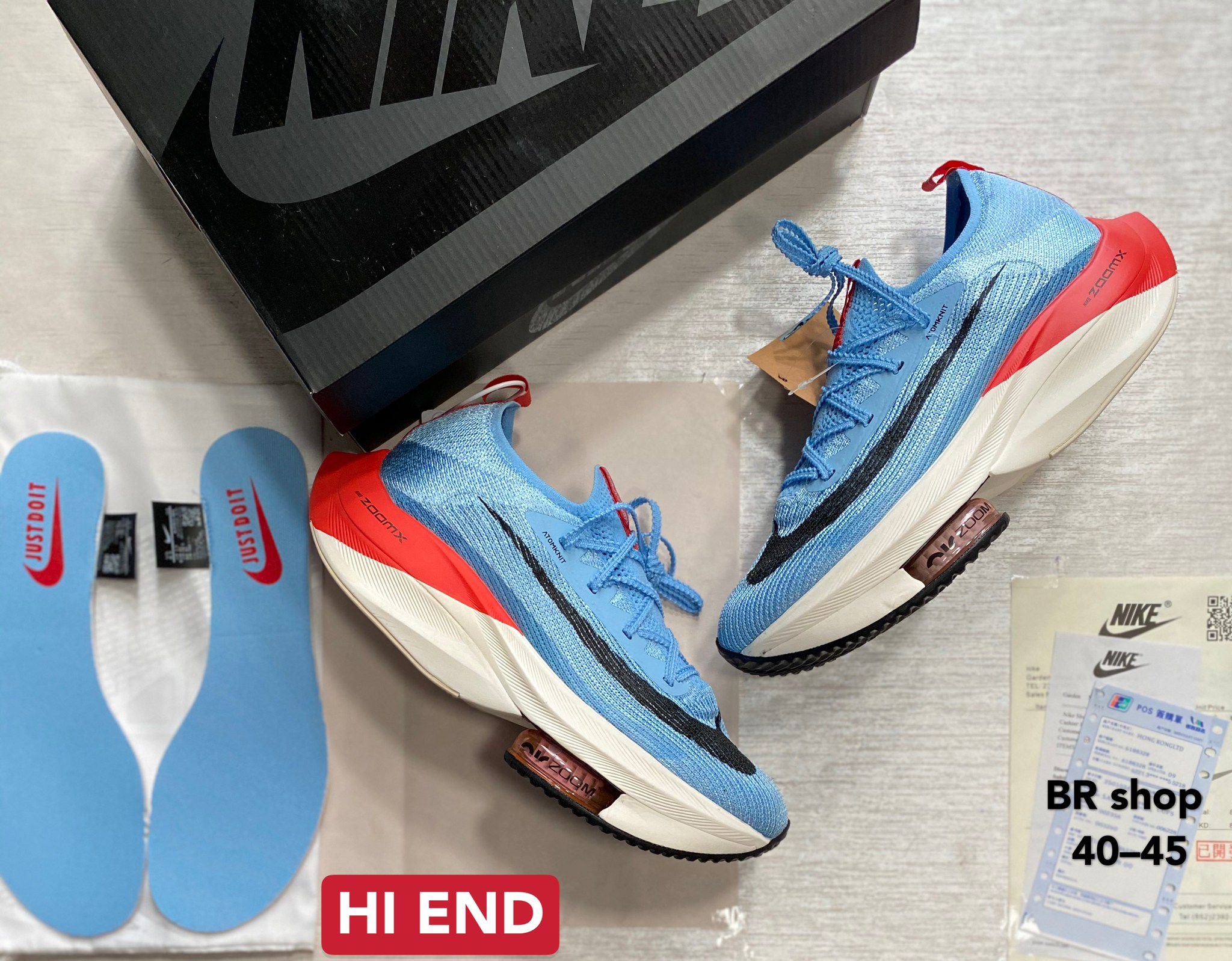 【Sneaker.OX】รองเท้าNikee Alphafly ZoomX Next% BLUE PINK (Full Box) อุปกรณ์ครบเซ็ต รองเท้าวิ่ง รองเท้ามาราธอน รองเท้ากีฬา
