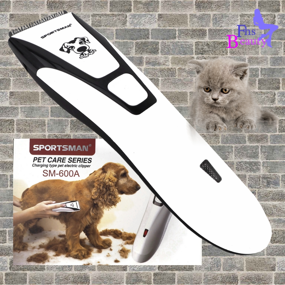 FHS SPORTSMAN PET CARE SERIES SM-600A ชุดอุปกรณ์ตัดแต่งขนแมว ปัตตาเลี่ยนไร้สาย Charging type pet electric clipper