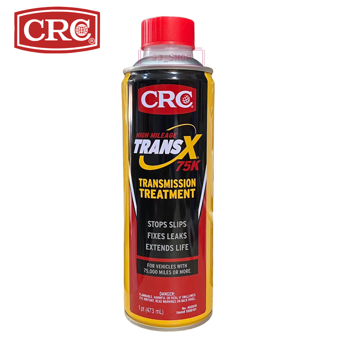 CRC TransX High Mileage Treatment 75K หัวเชื้อน้ำมันเกียร์ออโต้สูตรเข้มข้นสูง 473ml JJ