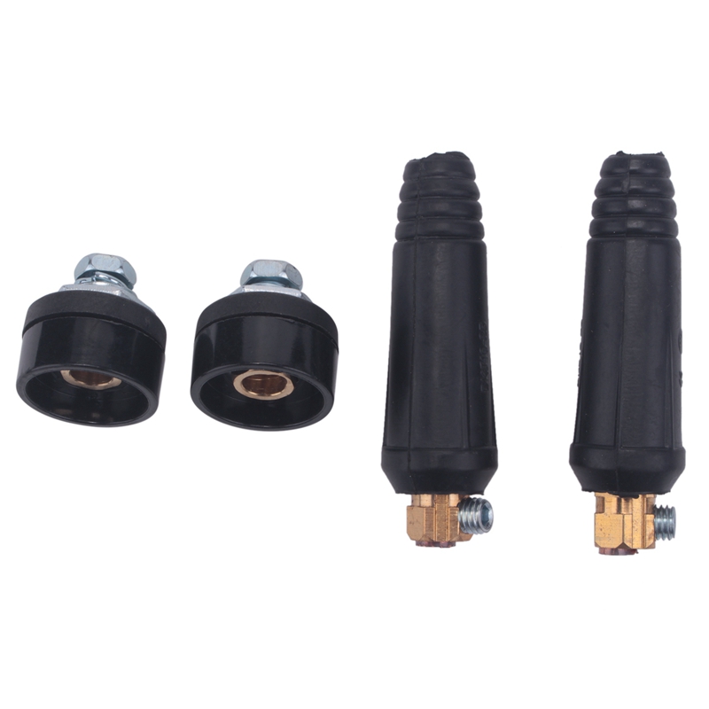 1 Set of Black European Style Electric Welding Machine Cable Connector