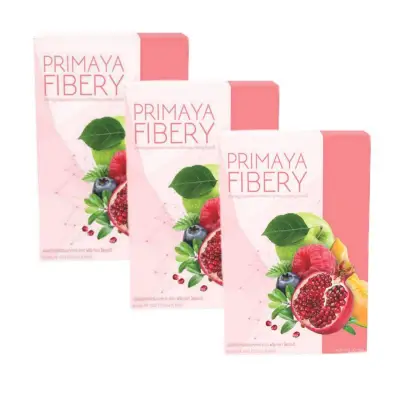 Primaya Fibery พรีมายา ไฟเบอร์รี ผลิตภัณฑ์เสริมอาหาร 18 ซอง ( 3 กล่อง )