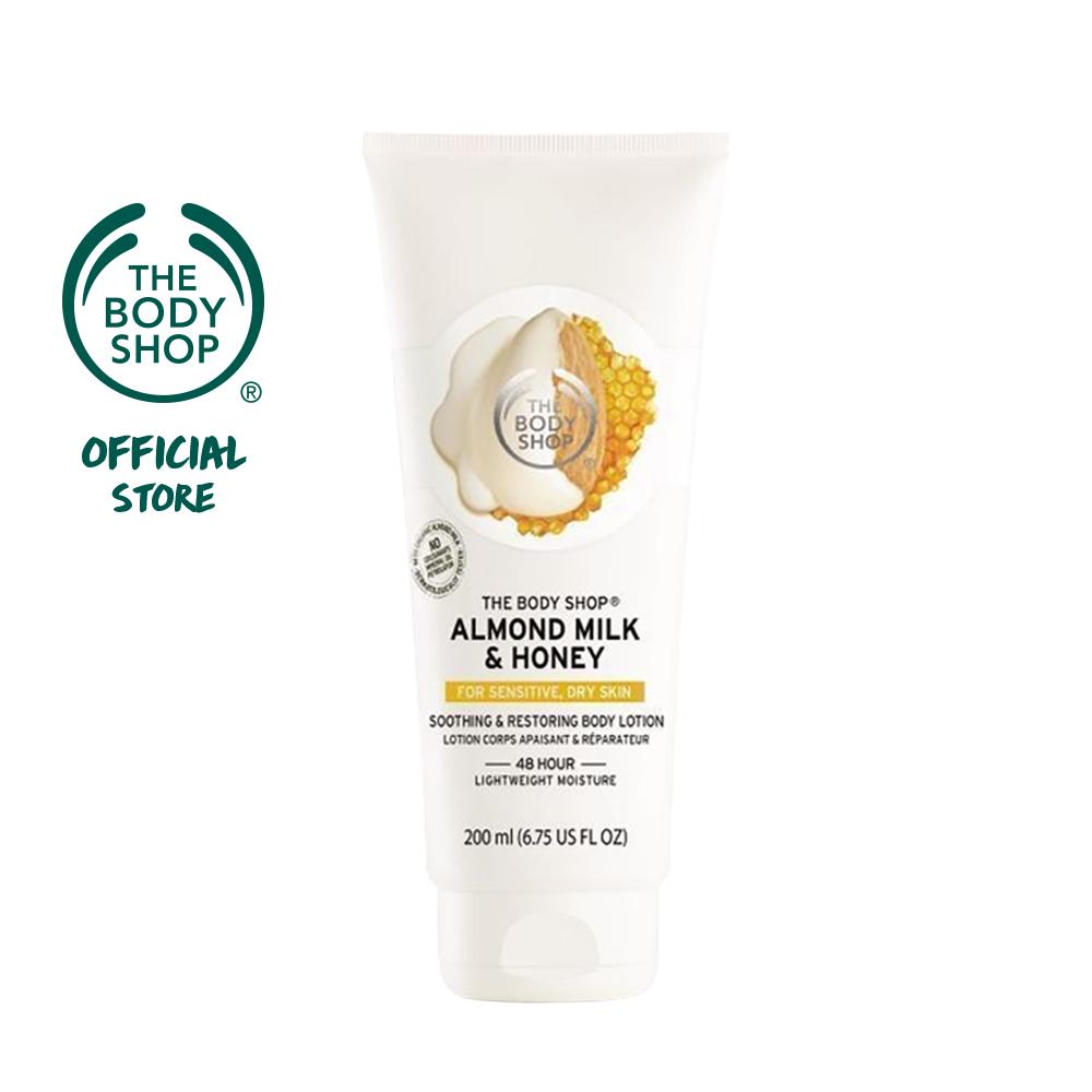 แนะนำ THE BODY SHOP ALMOND MILK & HONEY SOOTHING AND RESTORING BODY