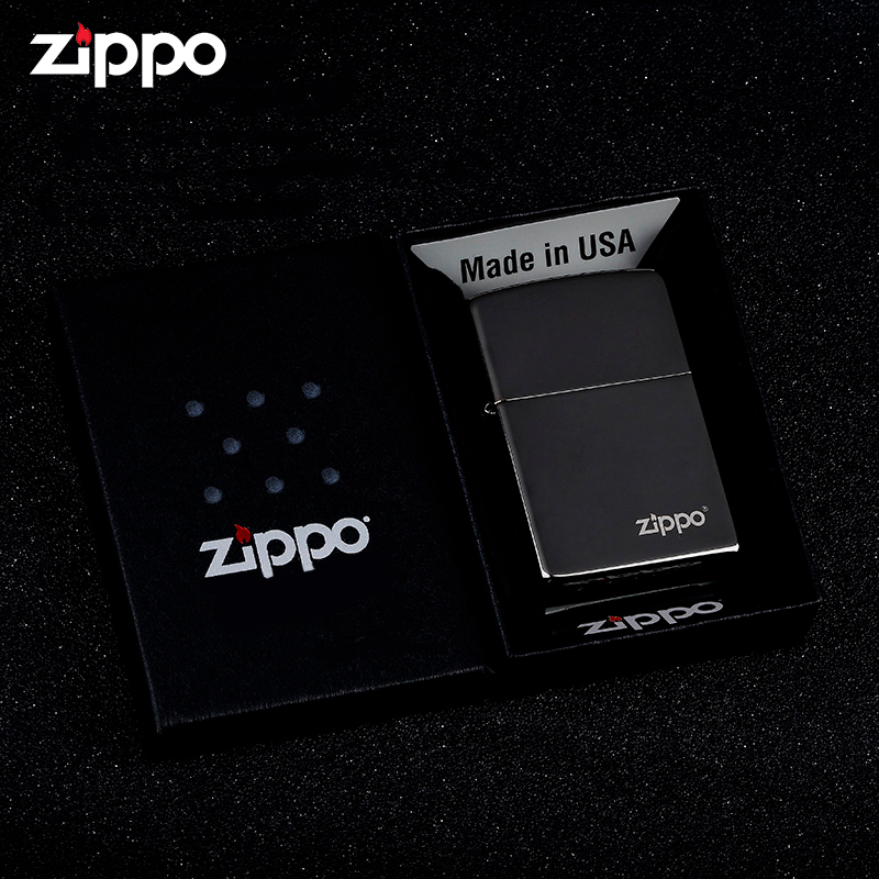 Zippo Classic Black Ice Design with Logo Windproof Pocket Lighter Zippo 150ZL ( Lighter