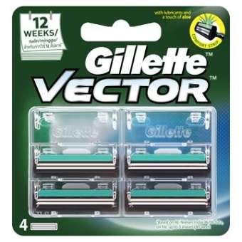 Gillette Vector ยิลเลตต์ ใบมีดโกน รุ่น Vector (แพ็ค 4)