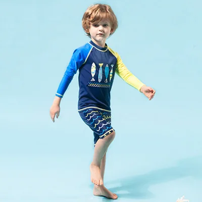 Toddler Kids Boys Cartoon Shark Shorts Hat Swimwear Swimsuit Rash Guards Sets Free cap
