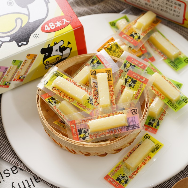 ชีสเด็ก ชีสนม  ชีสสติ๊กฮอกไกโด  แบ่งขาย24 แท่ง หมดอายุ 15/04/2021 ชีสเด็ก ขนมญี่ปุ่น ขนมเด็ก ขนมญี่ปุ่นชีส ขนมกินเล่น ขนมญี่ปุ่นแท้