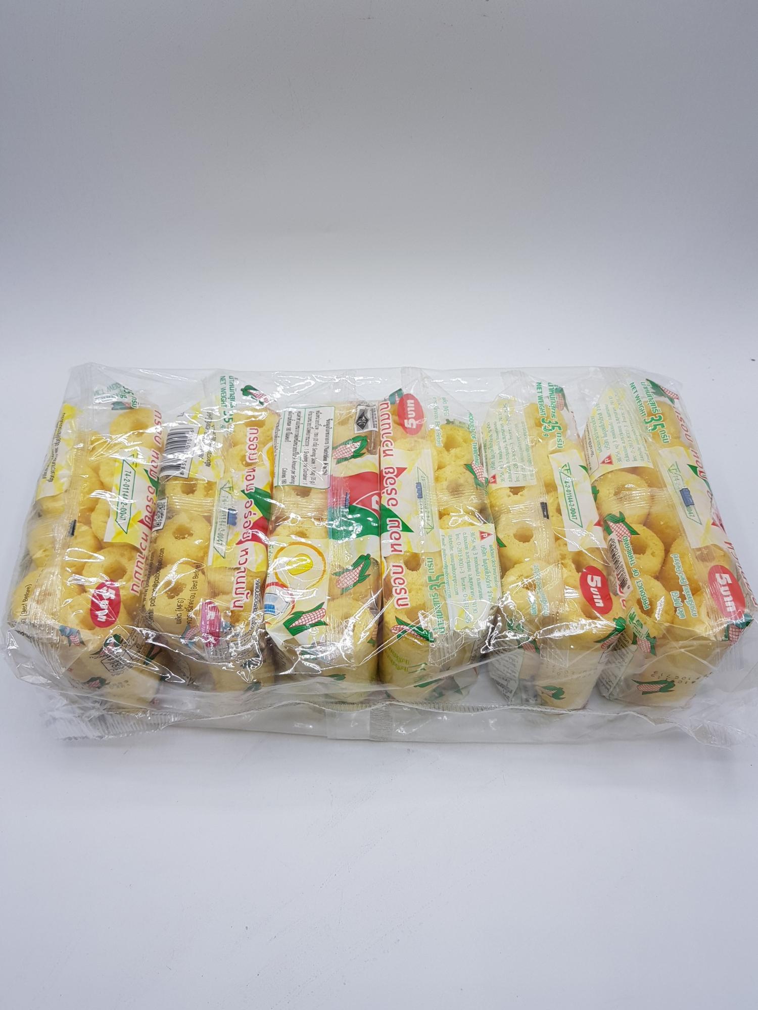 ข้าวโพดแท่งรสนม ขนม ข้าวโพด 6 แพ็ค