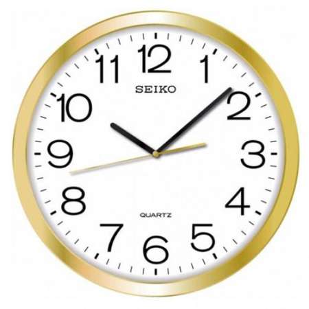 SEIKO นาฬิกาแขวน สีทอง/ขาว ขนาด 14 นิ้ว รุ่น PAA020G