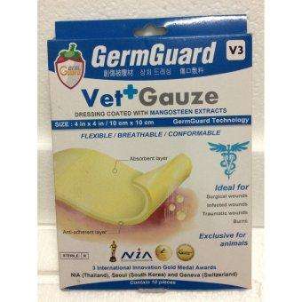 GermGuard Vet+Gauze Dressing coated with Mangosteen Extracts size 4