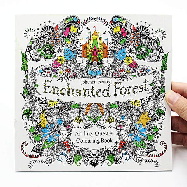 1pcs 24 Pages Enchanted Forest English Edition Coloring For Children Adult Relieve Stress Kill Time Painting Drawing Book -HE DAO