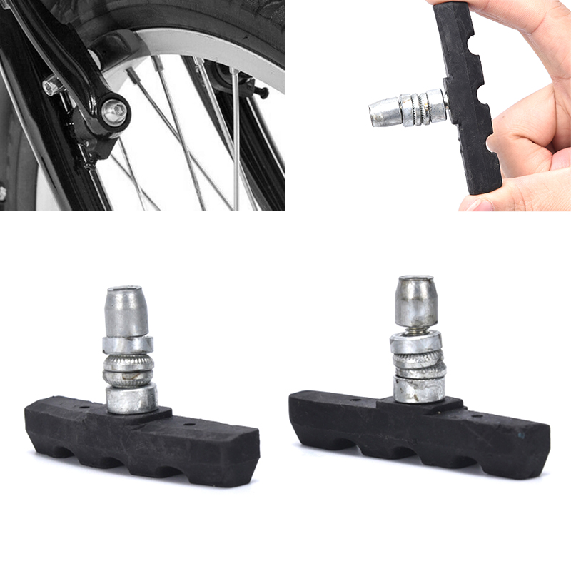 1 Pair Bicycle Break Shoes Brake Pads Holder Rubber Mountain Bike ...