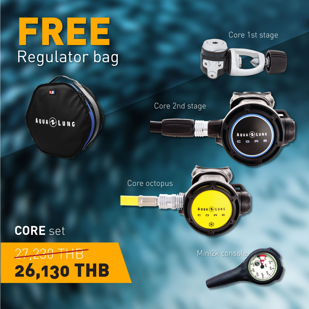✨Sale Promotion! Aqualung REGULATOR SET model The CORE (First stage, Second stage, Octopus and console)+Free Regulator Bag