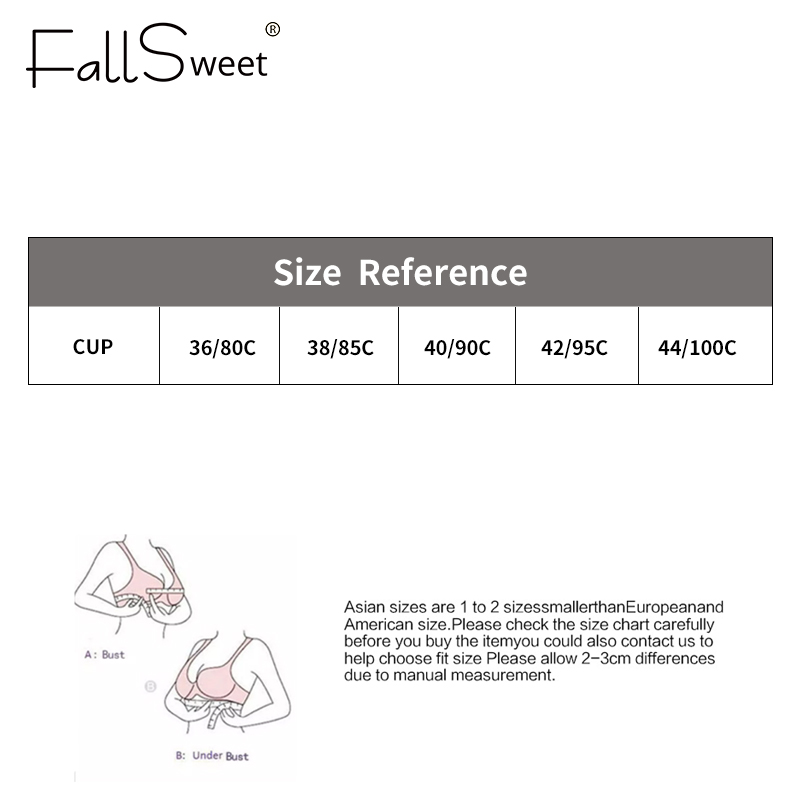 FallSweet áo ngực siêu nâng không dây Plus Size Bra No Steel Ring Free ...