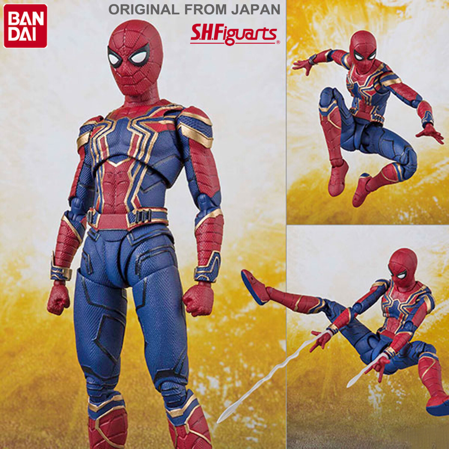 Model โมเดล ของแท้ 100ndai S.H.Figuarts Marvel Comics Avengers Infinity War อเวนเจอร์ส มหาสงครามล้างจักรวาล Iron Spider ไอรอนสไปเดอร์ Spider man สไปเดอร์ แมน Peter Parker ปีเตอร์ ปาร์คเกอร์ Ver Original from Japan Figma ฟิกม่า การ์ตูน ตุ๊กตา ฟิกเกอร์