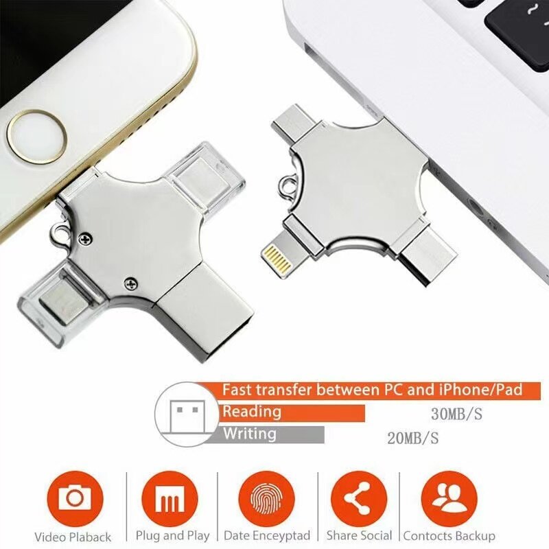 COD HP 4 In 1 OTG Drive Flash Drive 1TB512GB32GB Flash Drive USB 3.0 ...