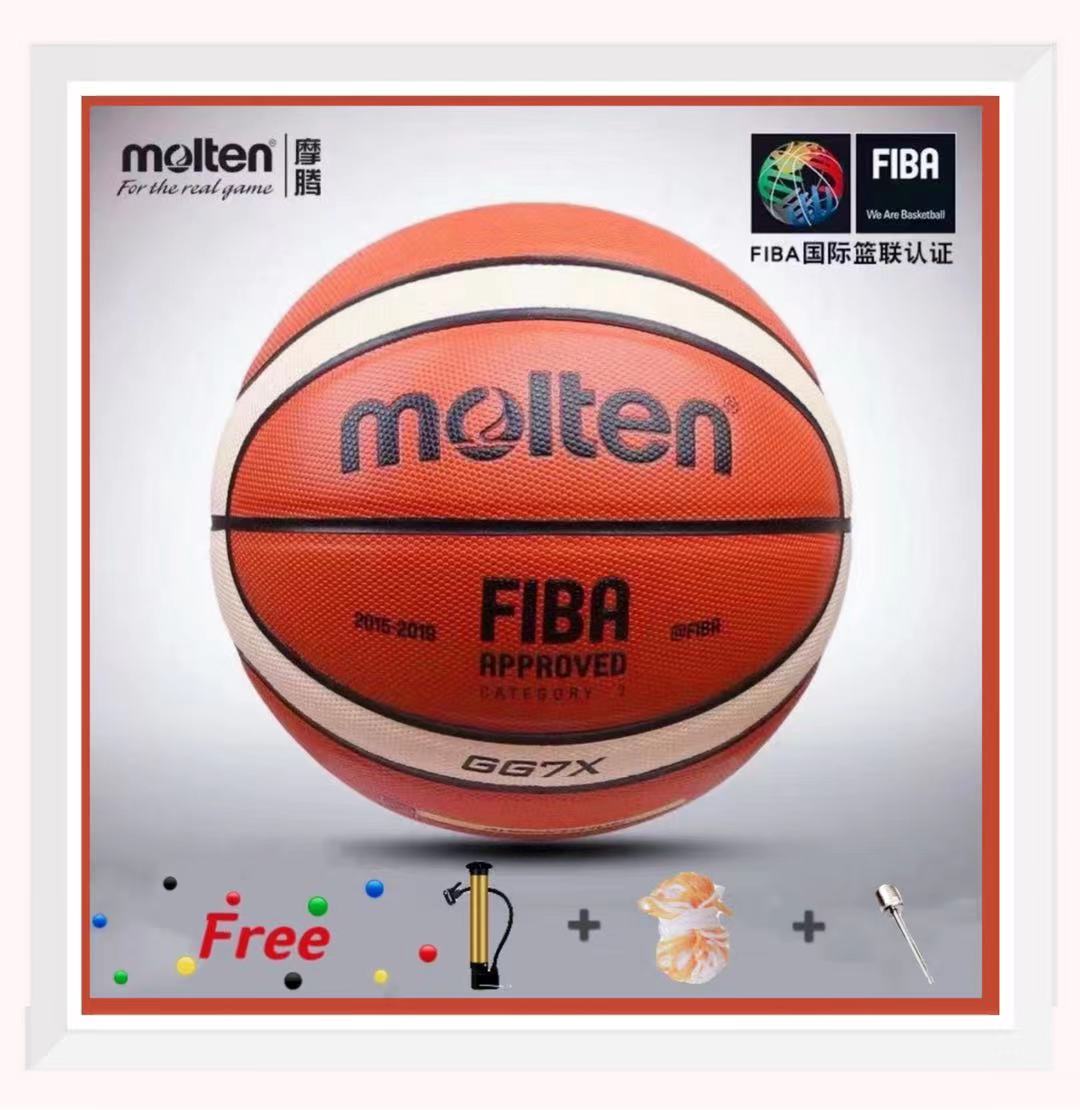 บาสเกตบอล Molten No. 7 Pu gg7x ตาข่ายเข็มลมและปัม original basketball outdoors