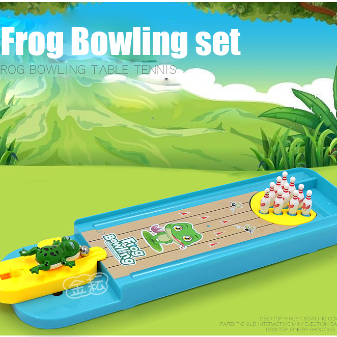 Frog Bowling set ชุดโบว์ลิ่ง พลาสติก ของเล่นเสริมทักษะ Mini Bowling Set โบลิ่งรุ่นเล็ก Kid Bowling