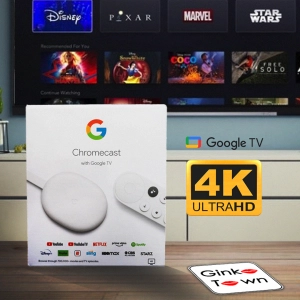 ภาพหน้าปกสินค้าGoogle Chromecast Gen4 with Google TV 4K สีขาว (Snow) GA01919-US ซึ่งคุณอาจชอบราคาและรีวิวของสินค้านี้