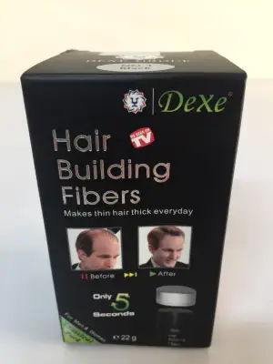 [สีดำ] Dexe Hair Building Fiber ผงไฟเบอร์เพิ่มผมหนา ปิดผมบาง ขนาด 22 กรัม