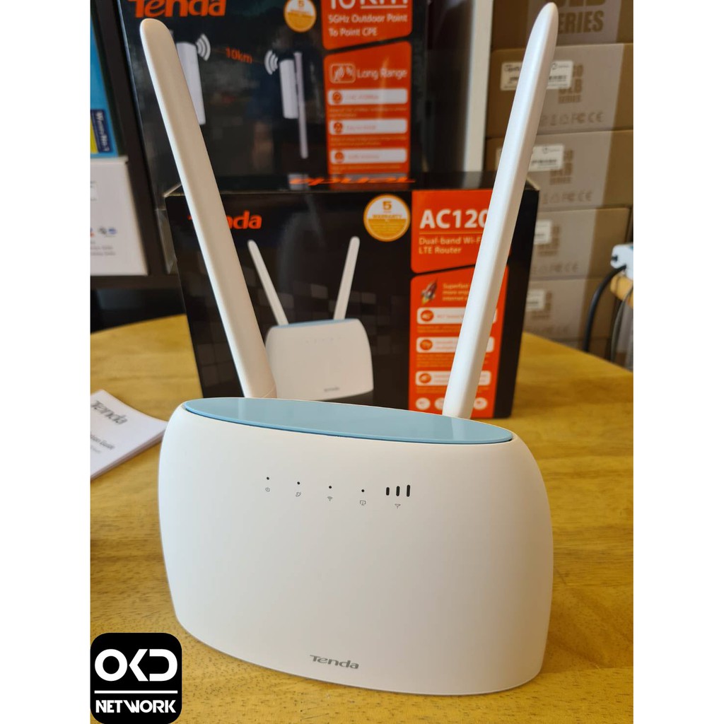 Tenda 4G09 Wifi Router AC1200 เร้าเตอร์ 4G CAT6 2CA รองรับ 4G ทุกเครือข่าย ( รับประกันศูนย์ 5 ปี )