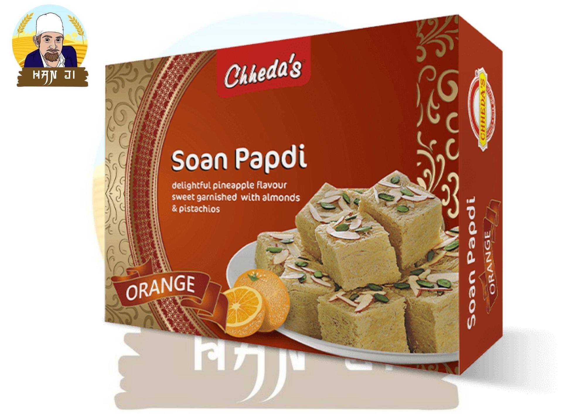 Chheda's Soan Papdi Orange สายไหมอินเดีย รสส้ม 240 กรัม