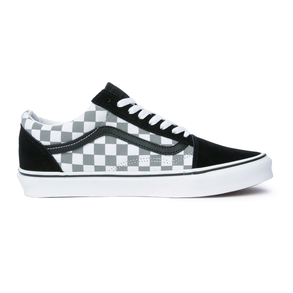 Grey checkered vans store old skool