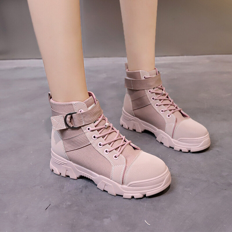 🔥Hot Sale！รองเท้าลำลองผู้หญิงส้นสูงสไตล์อังกฤษรองเท้าผู้หญิงรองเท้ามาร์ตินเกาหลี Boots for Women