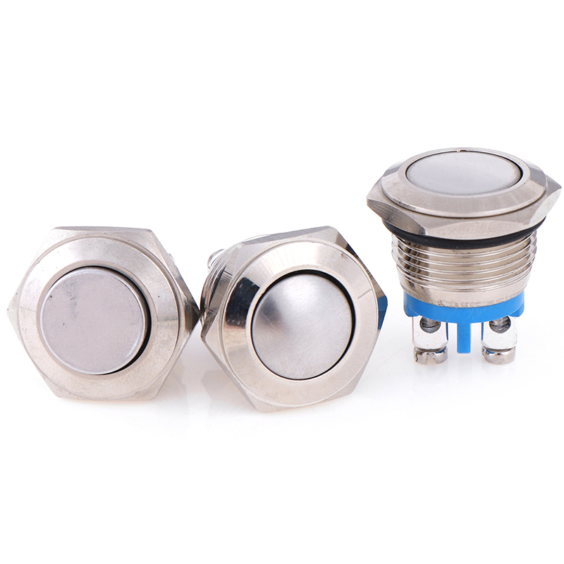 [Fortitudes] 16mm Metal Push Button Switch NO Momentary Reset Self-reset Push Button Switch